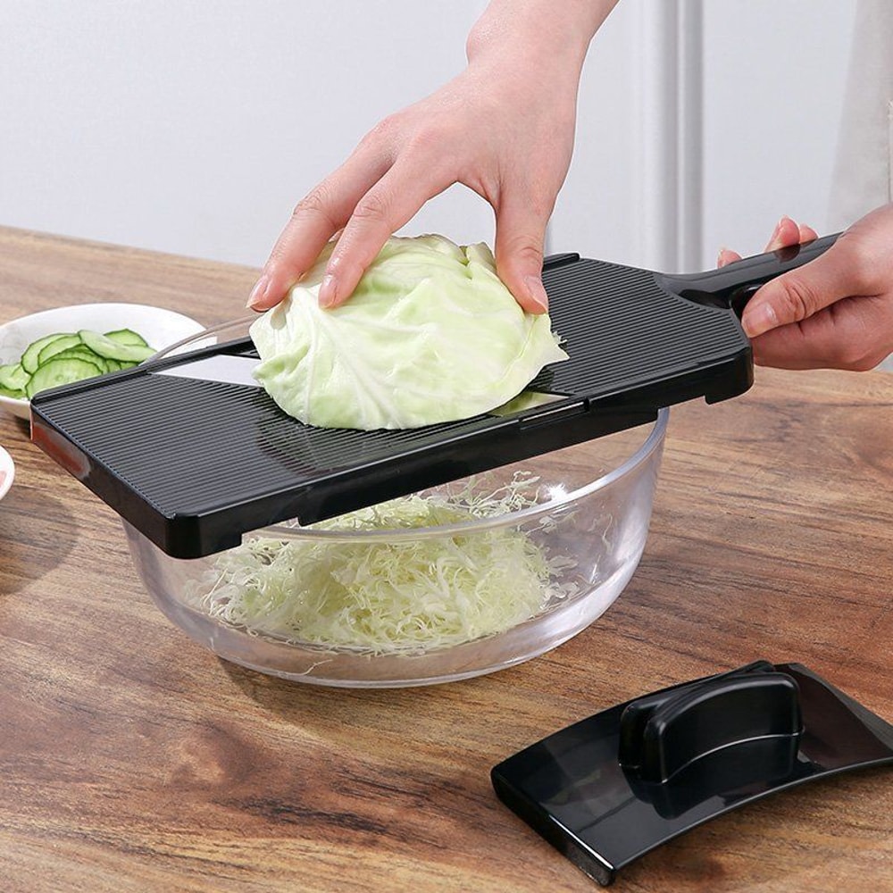 Manual Stainless Steel Vegetable Cutter Potato, Cabbage, Carrot, and Cucumber Slicer for Kitchen