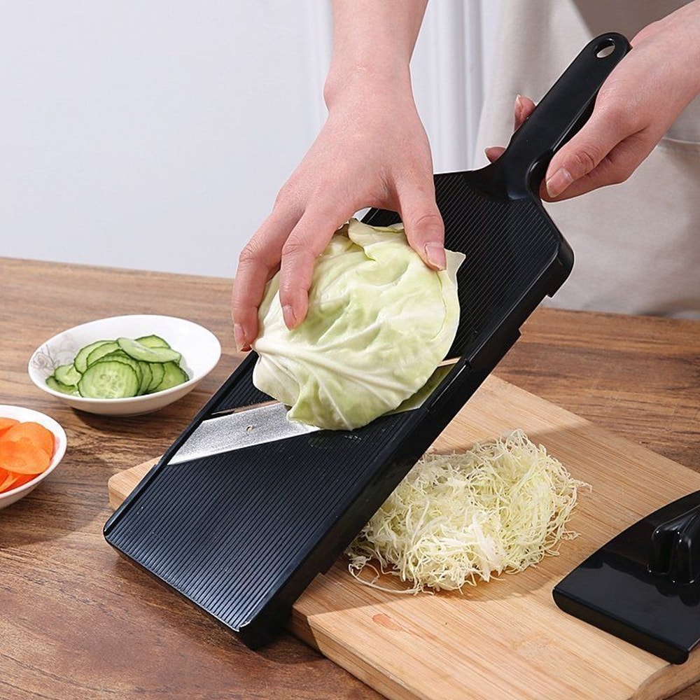 Manual Stainless Steel Vegetable Cutter Potato, Cabbage, Carrot, and Cucumber Slicer for Kitchen