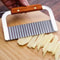 Kitchen Wavy Potato Cutter Stainless Steel Slicer Onion Chips French Fry Maker Vegetable Knife For 2