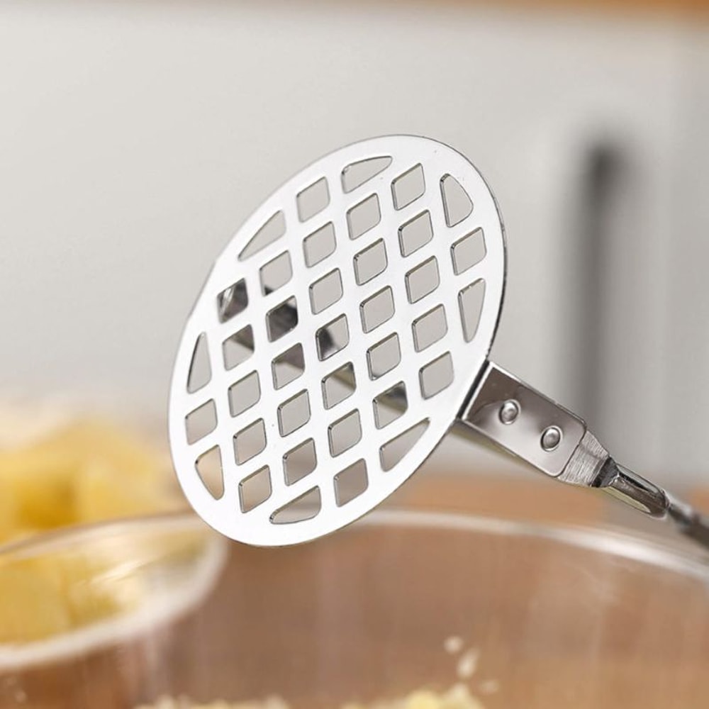 Stainless Steel Potato Masher Manual Mashing Crusher for Potatoes, Eggs, and Baby Food