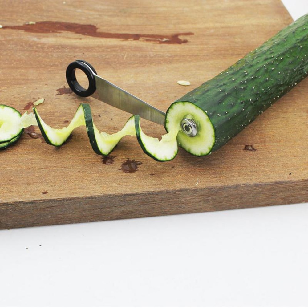 Spiral Slicer Blade for Vegetables Handheld Stainless Steel Kitchen Tool for Cucumber, Carrot, Potato