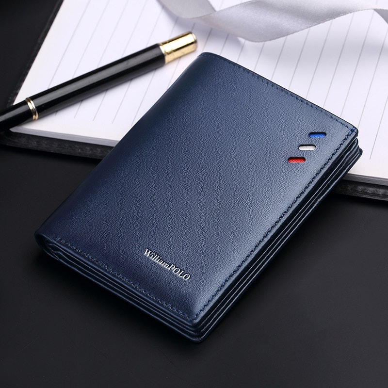Genuine Leather Men's Wallet Stylish Short Card Holder & Multifunctional Coin Purse