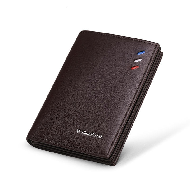 Genuine Leather Men's Wallet Stylish Short Card Holder & Multifunctional Coin Purse