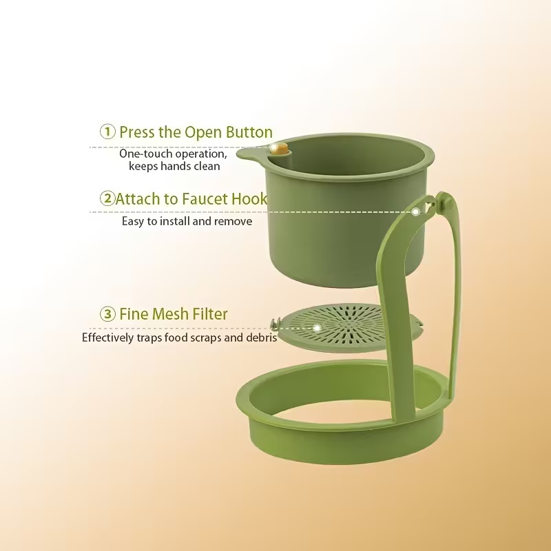 Multi-Functional Press-Type Drain Basket Food Strainer & Sink Organizer for Kitchen and Bathroom Use