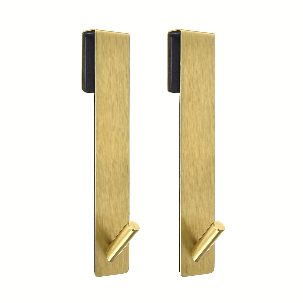 Heavy-Duty Stainless Steel Glass Door Hooks with Silent Pads Wall-Mounted Towel Rack for Towels, Robes, Coats