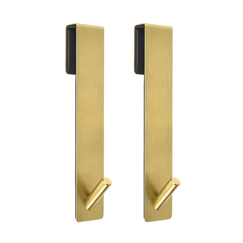 Heavy-Duty Stainless Steel Glass Door Hooks with Silent Pads Wall-Mounted Towel Rack for Towels, Robes, Coats