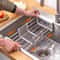 Stainless Steel Adjustable Sink Drying Rack Extendable Kitchen Drain Basket for Dish and Fruit Storage