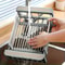 Stainless Steel Adjustable Sink Drying Rack Extendable Kitchen Drain Basket for Dish and Fruit Storage