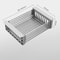 Stainless Steel Adjustable Sink Drying Rack Extendable Kitchen Drain Basket for Dish and Fruit Storage