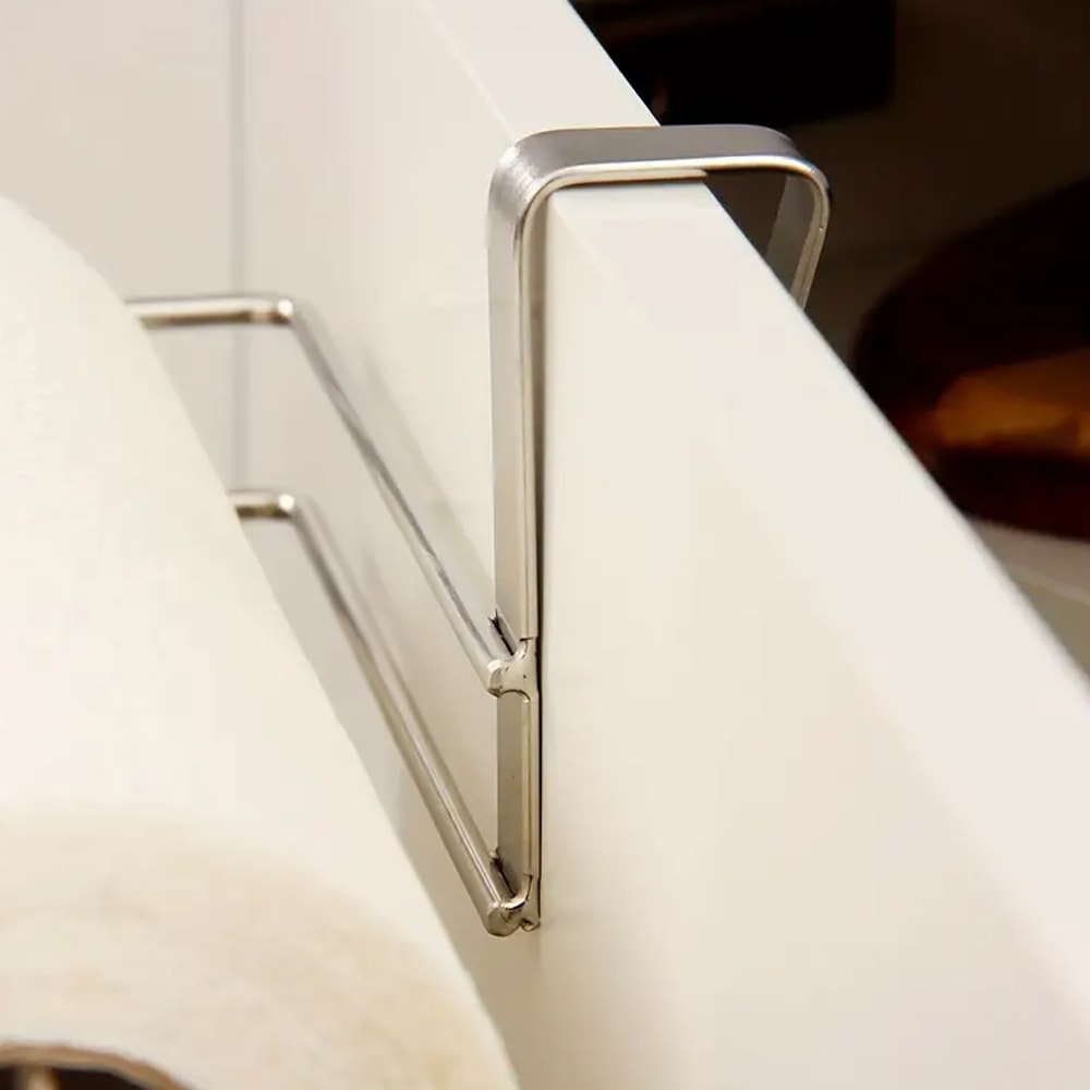 Premium Stainless Steel WallMounted Kitchen Paper Towel Holder NailFree PunchFree Toilet Roll Holde 2