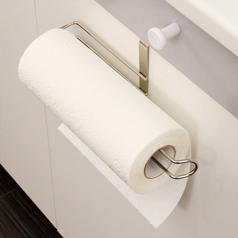 Premium Stainless Steel WallMounted Kitchen Paper Towel Holder NailFree PunchFree Toilet Roll Holde 3