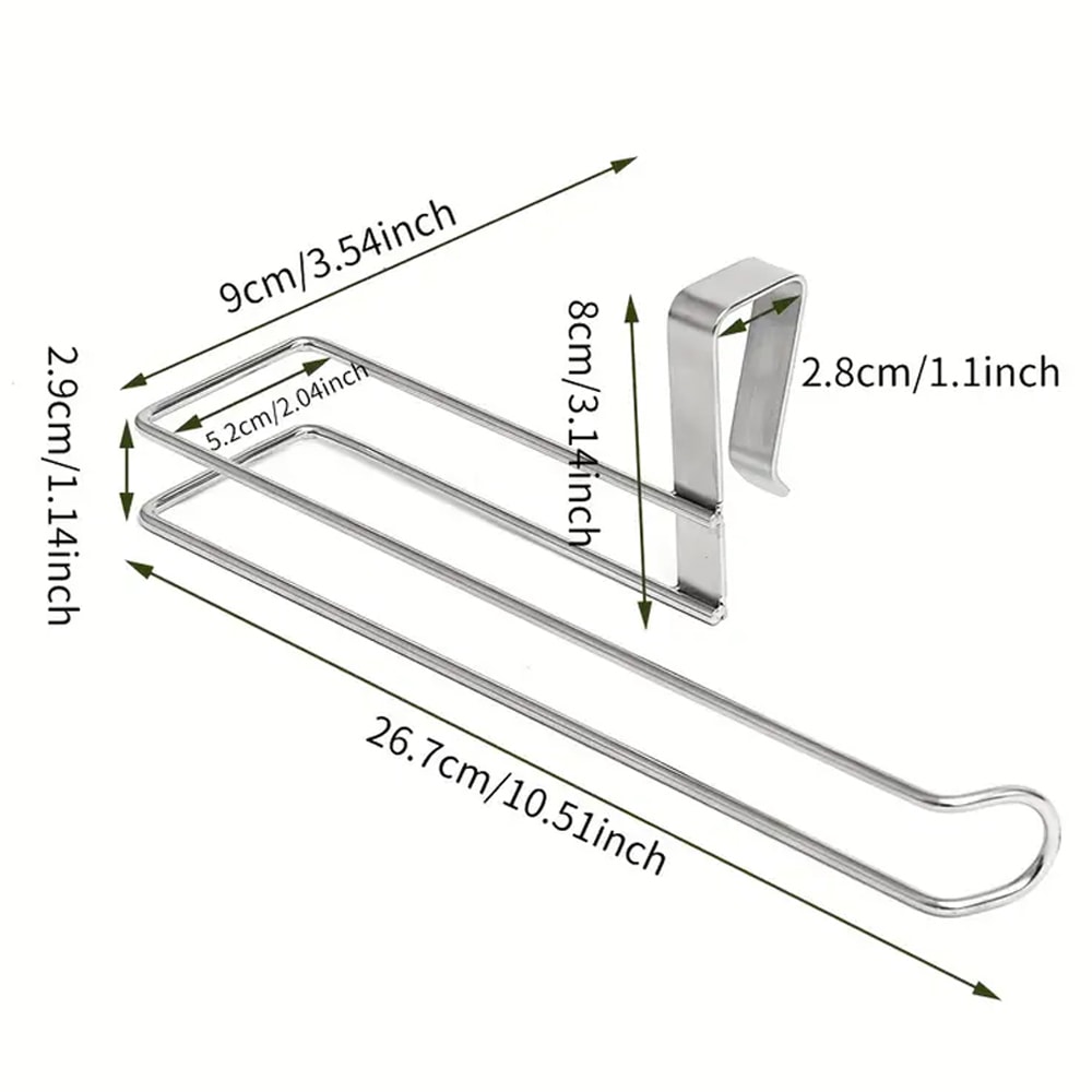 Premium Stainless Steel WallMounted Kitchen Paper Towel Holder NailFree PunchFree Toilet Roll Holde 5