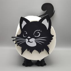 cute cat toilet paper holder with anti-slip design for bathroom wall mount durable pp (does not include toilet paper)