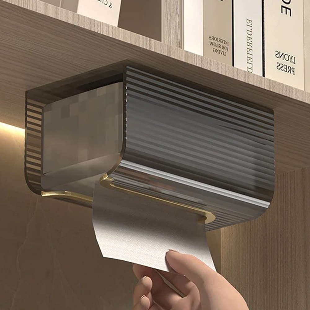 Luxury WallMounted Acrylic Tissue Box Transparent Napkin Holder For Bathroom Living Room And Office 3