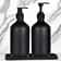 Matte Black Liquid Soap Dispenser Refillable Shampoo Conditioner And Body Lotion Container For Bath 0
