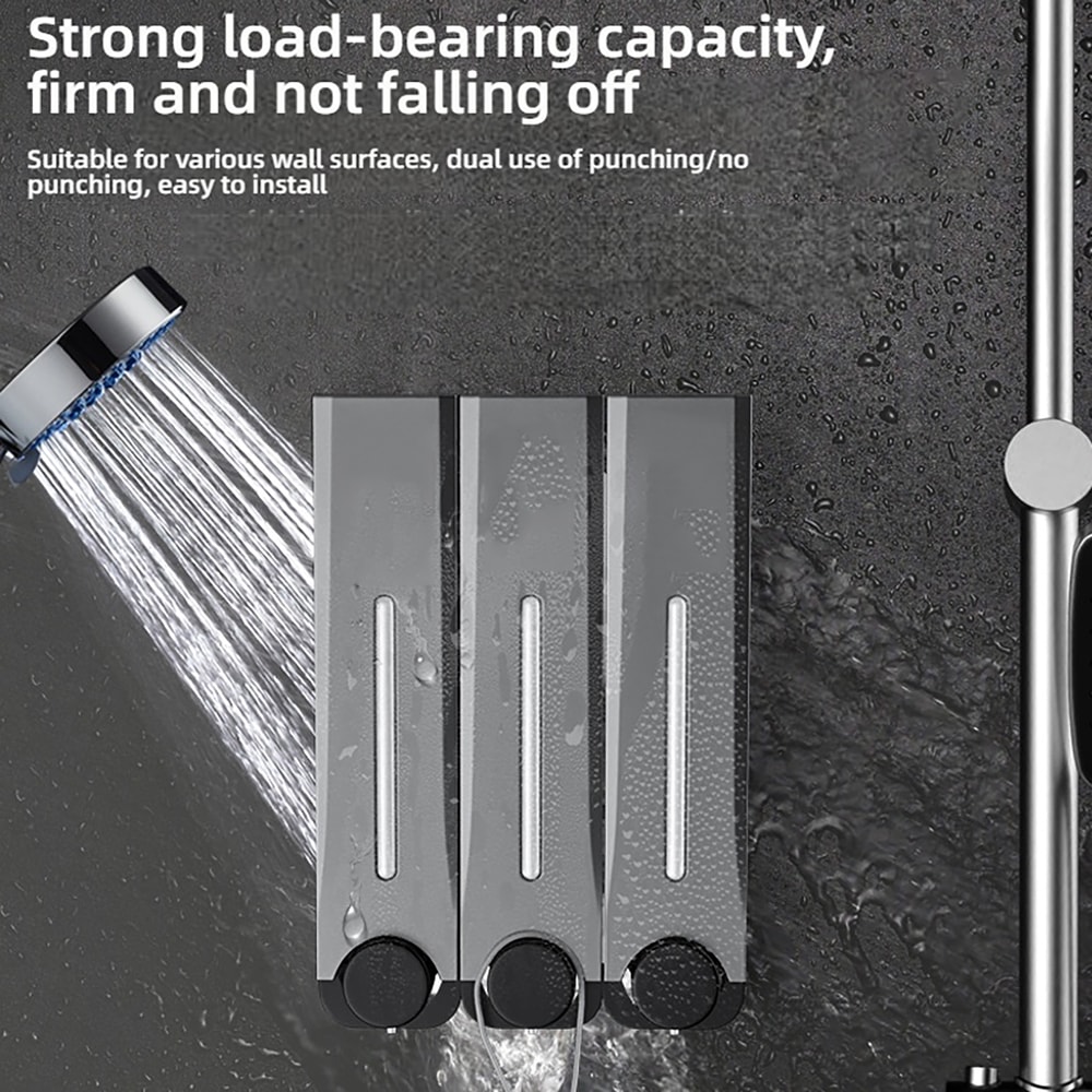 WallMounted Soap Dispenser Large Capacity Manual Press Soap Box For Hand Soap Shampoo Shower Gel 4