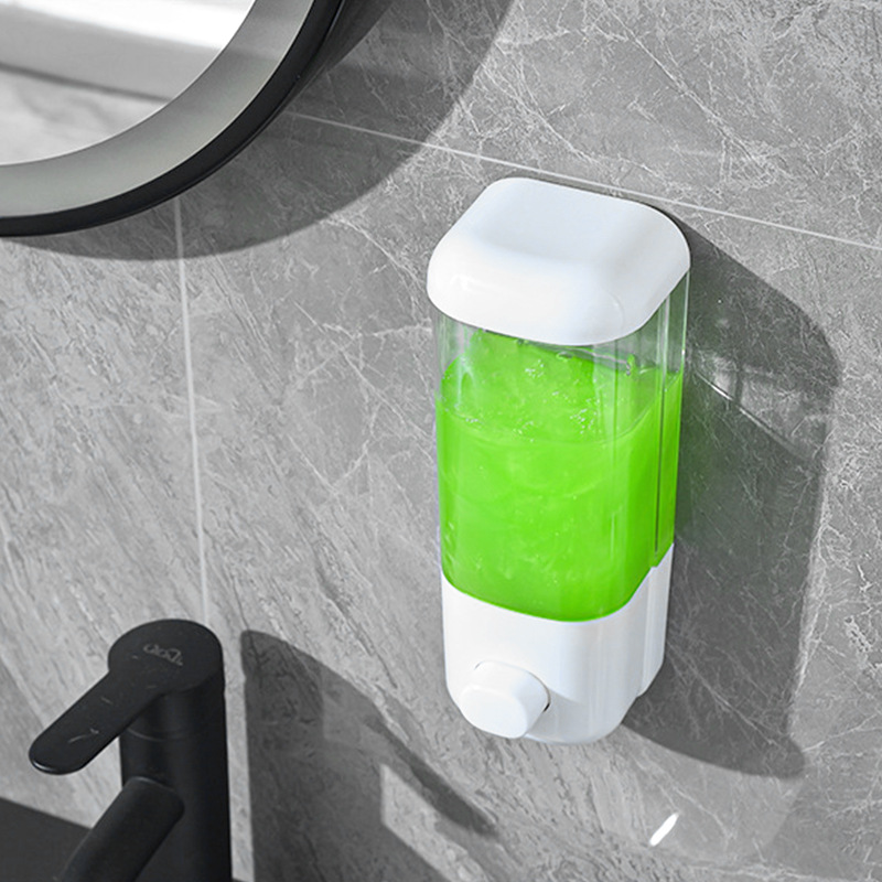 WallMounted Soap Dispenser For Bathroom Convenient Shampoo Lotion Shower Container Holder No Drill 1