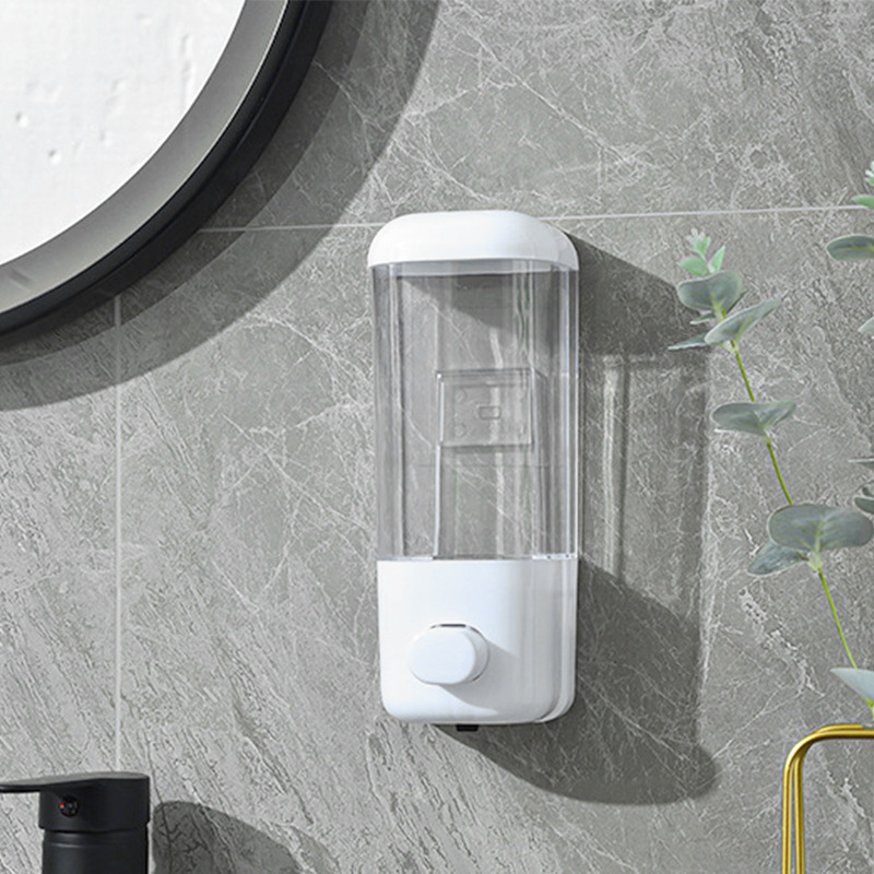 WallMounted Soap Dispenser For Bathroom Convenient Shampoo Lotion Shower Container Holder No Drill 2