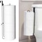 Over The Tank Toilet Paper Holder with Storage & Extra Rolls Wall-Mounted Small Restroom Organizer