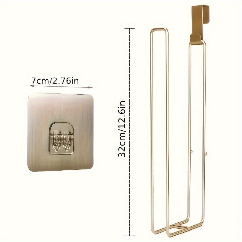 Over The Tank Toilet Paper Holder with Storage & Extra Rolls Wall-Mounted Small Restroom Organizer