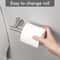 Stainless Steel Wall-Mount Toilet Paper Holder Modern Tissue Roll Dispenser for Bathroom Storage