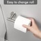 Stainless Steel Wall-Mount Toilet Paper Holder Modern Tissue Roll Dispenser for Bathroom Storage
