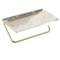 Gold Luxury Toilet Paper Holder WallMounted Acrylic Roll With Shelf Organizer 3
