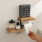 Wooden Paper Towel Holder SpaceSaving Vertical Organizer For Kitchen Bathroom 3