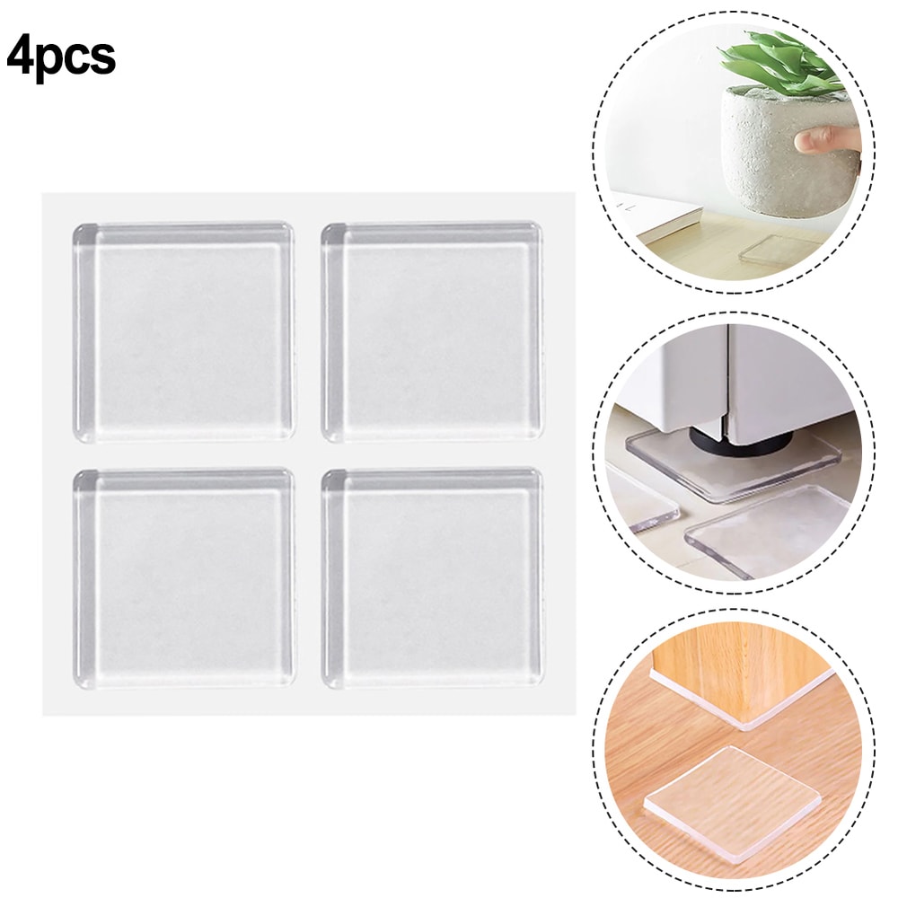 Transparent Anti-Vibration Shock Absorbing Pads for Washing Machines