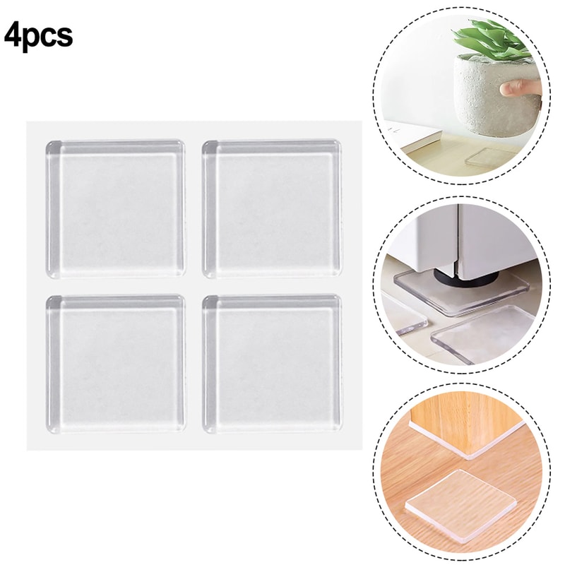 Transparent Anti-Vibration Shock Absorbing Pads for Washing Machines