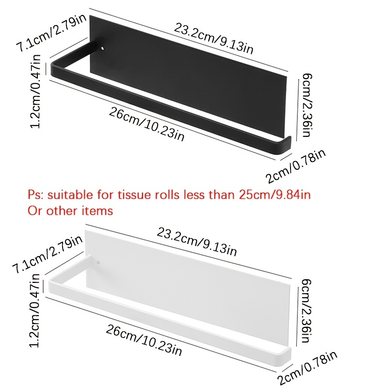 Space-Saving Carbon Steel Paper Towel Holder for Kitchen & Cabinet