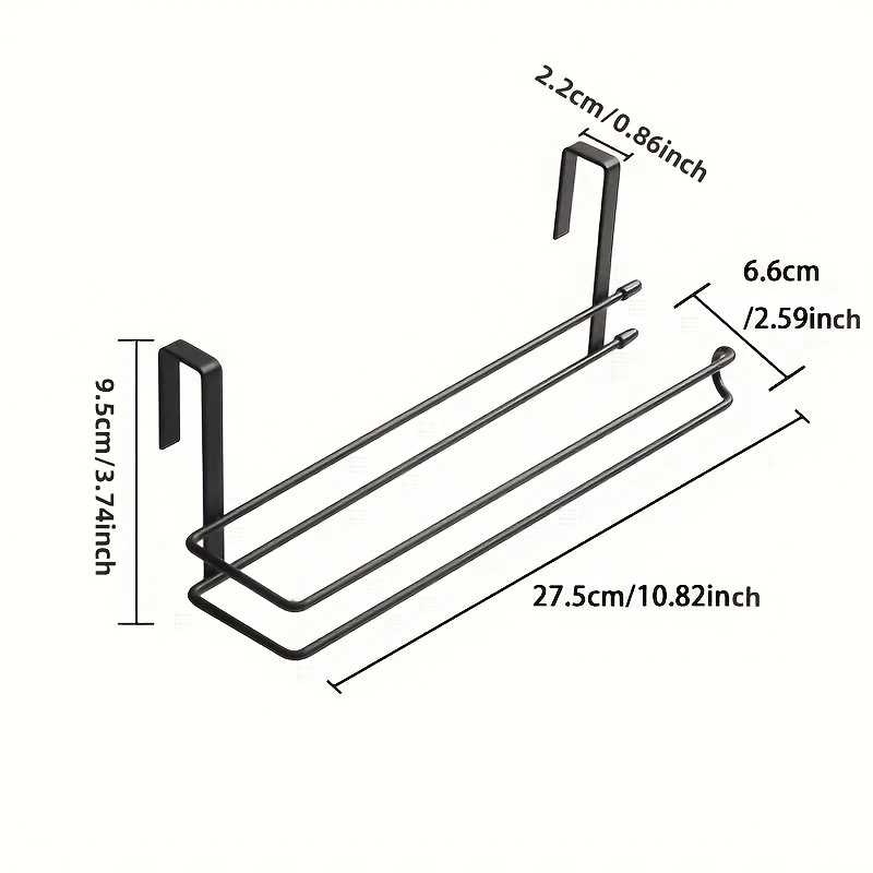 Wall-Mounted Non-Perforated Tissue Holder Space-Saving Design for Kitchen and Bathroom Modern, Simple Style
