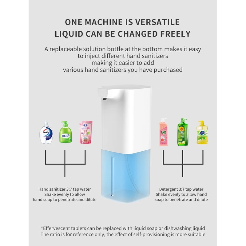 Automatic Foam Soap Dispenser With Infrared Sensor USB Rechargeable Kitchen Bathroom Use 2