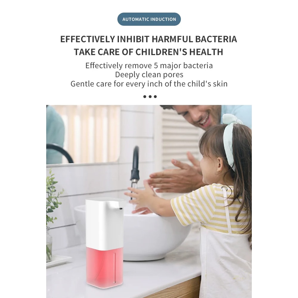 Automatic Foam Soap Dispenser With Infrared Sensor USB Rechargeable Kitchen Bathroom Use 4