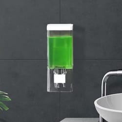 wall-mounted perforated manual press soap dispenser for bathroom