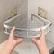 Stainless Steel Tension Mounted Shower Caddy Wall Corner Shelf for Bathroom Storage & Toiletries Organizer