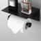 Stainless Steel Wall-Mounted Toilet Paper Holder with Phone Shelf No Drilling, Easy Installation