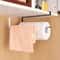 Hanging Kitchen Towel and Organizer Rack for Paper Rolls, Plastic Wrap, and Rags