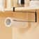 Hanging Kitchen Towel and Organizer Rack for Paper Rolls, Plastic Wrap, and Rags