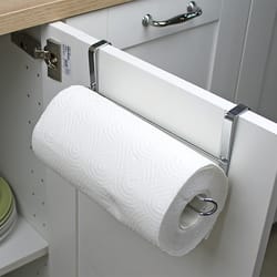stainless steel paper towel holder with under drawer cabinet hook for kitchen & bathroom