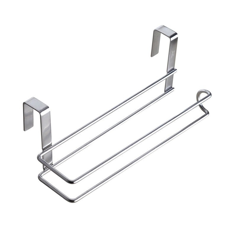 Stainless Steel Paper Towel Holder With Under Drawer Cabinet Hook For Kitchen Bathroom 5