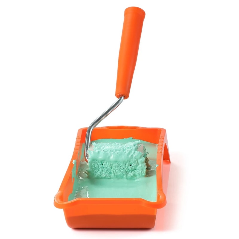 High-Density Foam Paint Roller Kit with Tray Liner for Smooth Wall Painting