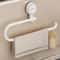 NonDrilling Suction Cup Tissue Towel Plastic Film Storage Rack For Kitchen Bathroom 5