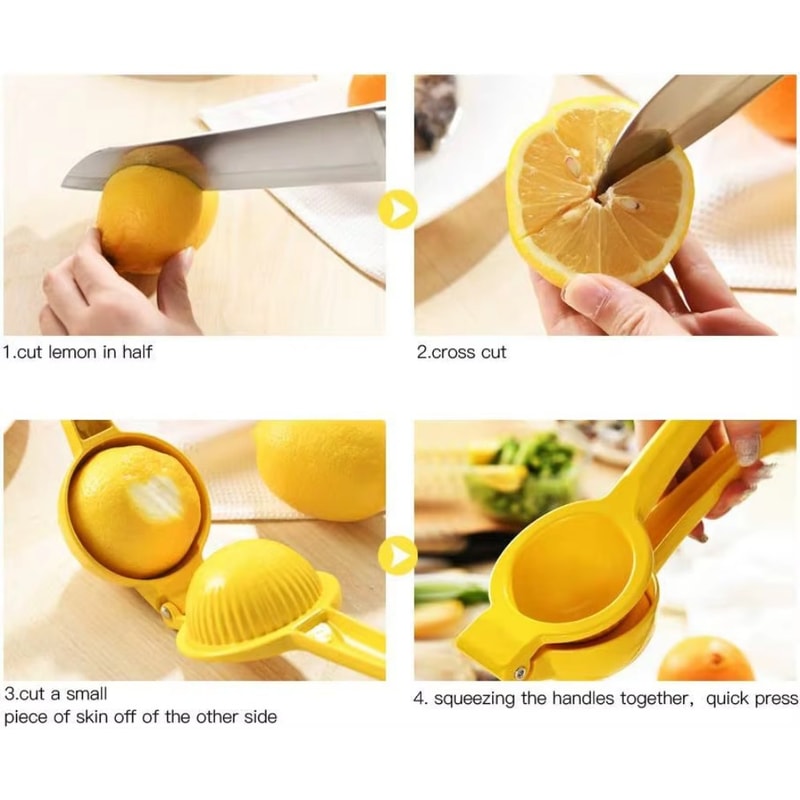 Easy Squeeze Manual Citrus Juicer Aluminum Lemon Orange Press For Fresh Juice 4