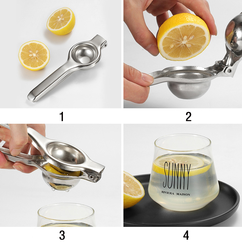 Stainless Steel Lemon Squeezer Manual Juicer Efficient Fruit Press For Citrus Orange 4