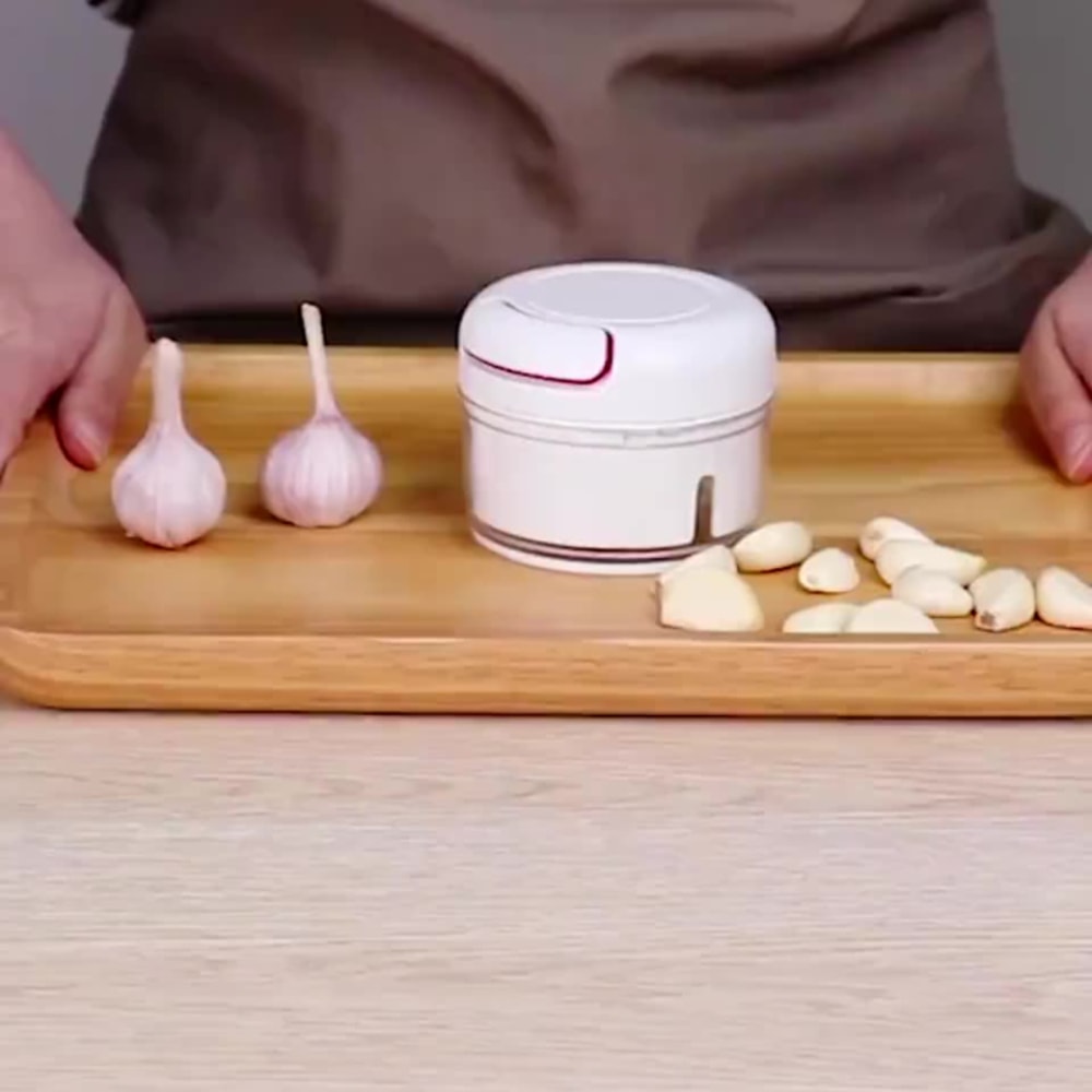 Mini Manual Food Chopper, Garlic, Vegetable & Nut Grinder, Multi-function Mincer & Crusher