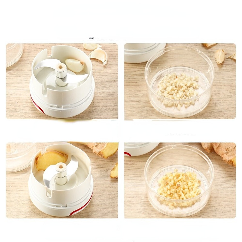 Mini Manual Food Chopper, Garlic, Vegetable & Nut Grinder, Multi-function Mincer & Crusher