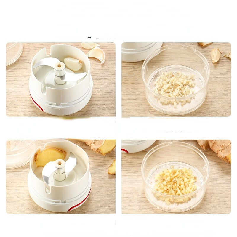 Mini Manual Food Chopper, Garlic, Vegetable & Nut Grinder, Multi-function Mincer & Crusher