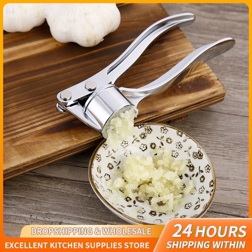 Stainless Steel Garlic Press Crusher Handheld Manual Squeezer Mincer For Effortless Garlic Crushin 1