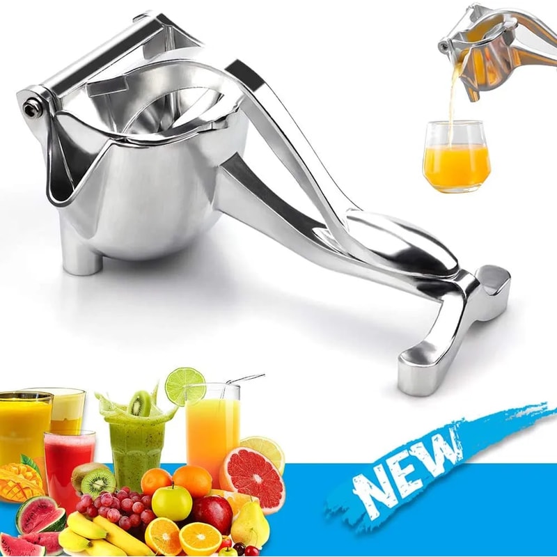 Manual Juice Squeezer Aluminum Alloy Hand Pressure Juicer for Pomegranate, Orange, Lemon, and Sugar Cane
